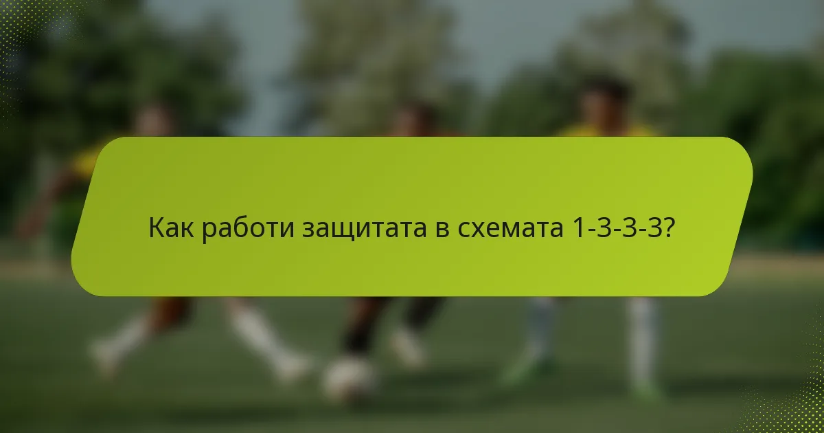 Как работи защитата в схемата 1-3-3-3?